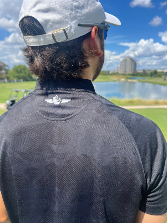 Black Camouflage Blade Collar Shirt