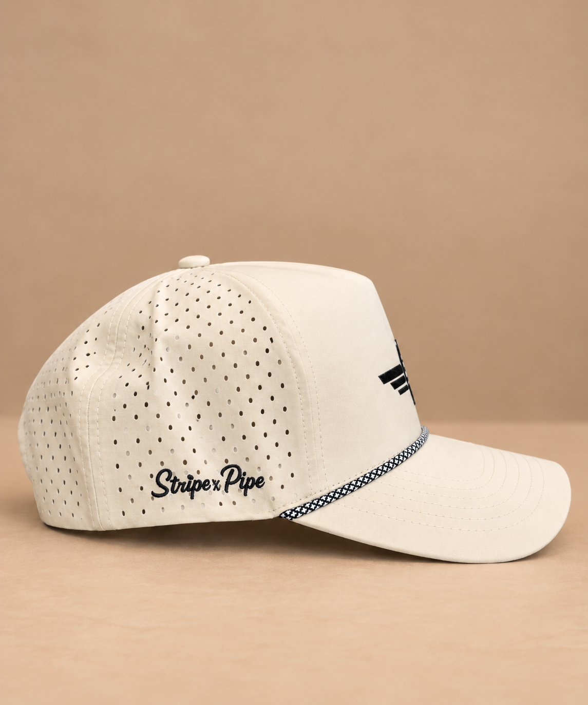 Stripe & Pipe Rope Hat - Khaki