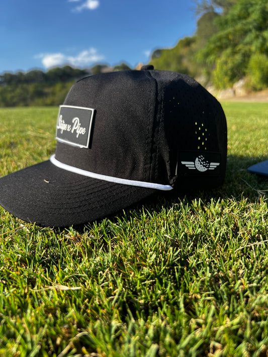 Stripe & Pipe Patch Hat (Black)