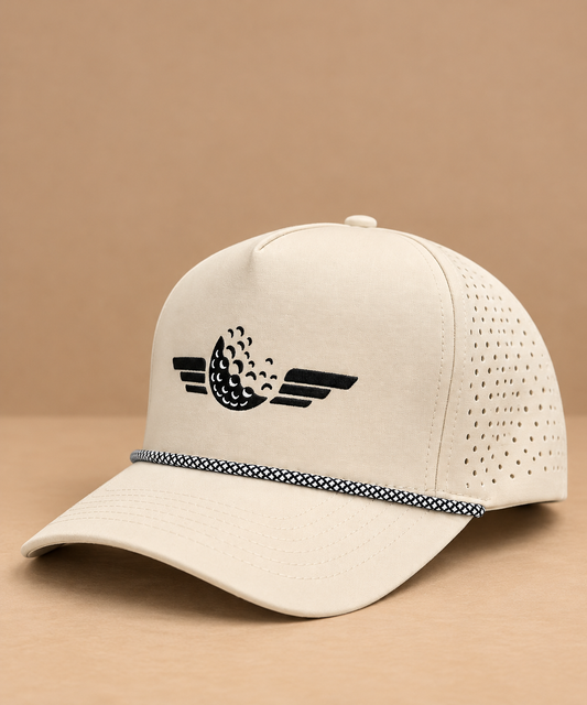 Stripe & Pipe Rope Hat - Khaki