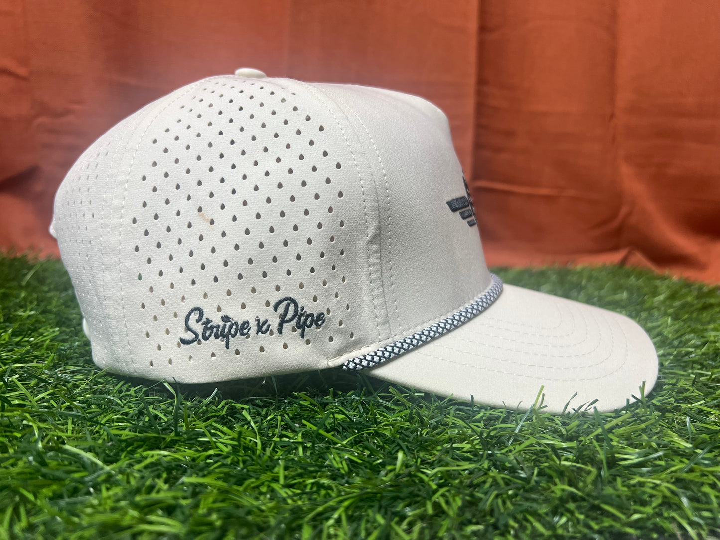 Stripe and Pipe Rope Hat (Khaki)
