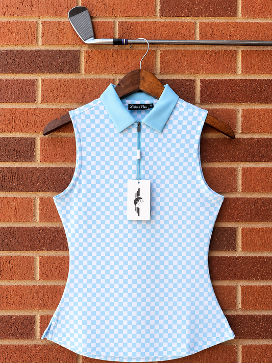 Check Her Out Polo-Baby Blue