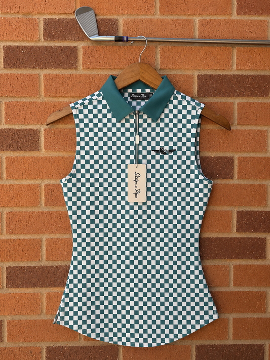 Check Her Out Polo- Dark Teal